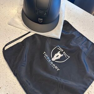 Tipperary Royal Wide Brim Helmet - Matte Black / Gloss Black Trim Medium Size M